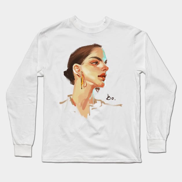 My painting girl Long Sleeve T-Shirt by mangbo